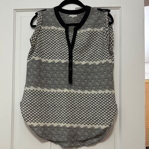 Elegant Unique Black and Gray Women's Blouse